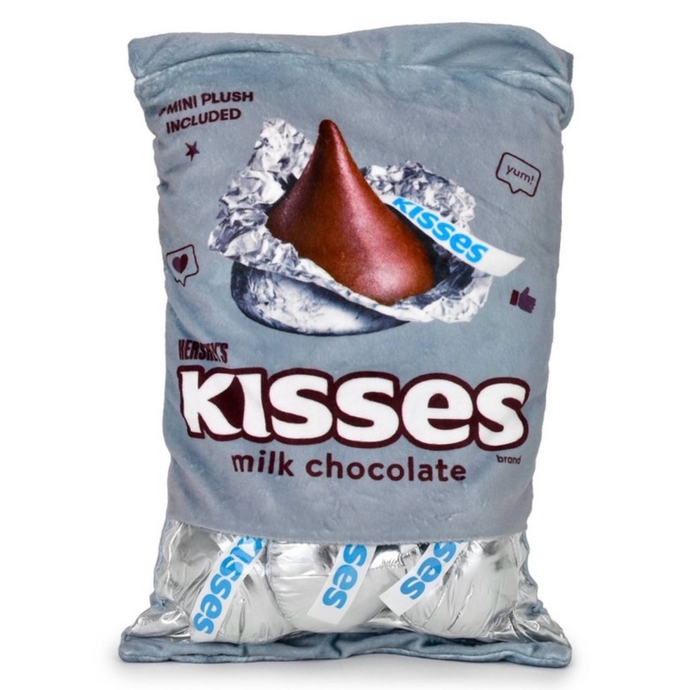 Iscream Hershey’s Kisses Plush Stuffed Pillow Candy Theme - 9” x 14” x 3” - NWT